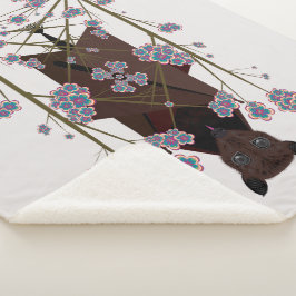 キツネ飛んでいるシェルパブランケット（3サイズ） シェルパブランケット