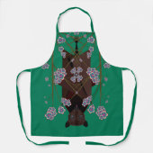 キツネ飛んでいるジェイドミディアムエプロン エプロン (正面)