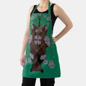 キツネ飛んでいるジェイドミディアムエプロン エプロン (インサイチュ)