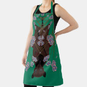キツネ飛んでいるジェイドラージエプロン エプロン (インサイチュ)