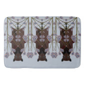 キツネ飛んでいるスカイブルーバスマット バスマット (正面)