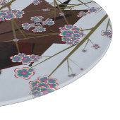 キツネ飛んでいるスカイブルーラウンドガラス切断板 カッティングボード (角)