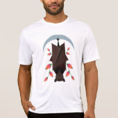 キツネ飛んでいるスポーツテックシャツ Tシャツ (正面)