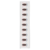 キツネ飛んでいるテーブルランナー ショートテーブルランナー (正面)