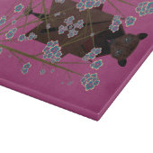 キツネ飛んでいるボイセンベリーガラス切削板11.5x8 カッティングボード (角)