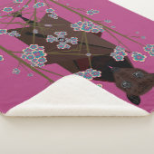 キツネ飛んでいるボイセンベリーシェルパブランケット（3サイズ） シェルパブランケット (3/4)