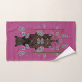 キツネ飛んでいるボイセンベリーバスタオルセット バスタオルセット (ハンドタオル)