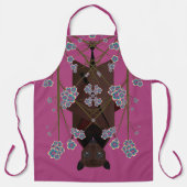 キツネ飛んでいるボイセンベリーラージエプロン エプロン (正面)