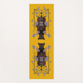 キツネ飛んでいるマスタードヨガマット ヨガマット (正面)