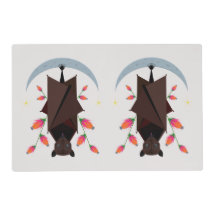 キツネ飛んでいるワイペブルランチョンマット