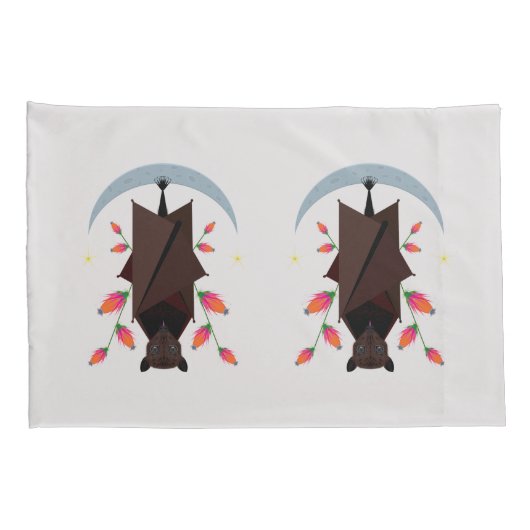 キツネ飛んでいる標準枕ローケース 枕カバー (裏面-右)