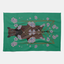 キツネ飛んでいる玉キッチンタオル キッチンタオル