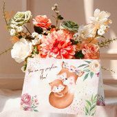 キツネ魅力的マザーズデイカード サンキューカード