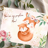 キツネ魅力的マザーズデイカード サンキューカード