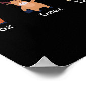 キツネ鹿タイガー動物の繊細なアンチトランプ1 ポスター (角)