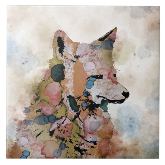 キツネ1 タイル (正面)