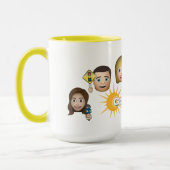 キツネ4グッドデイ絵文字コーヒーマグ マグカップ (左)