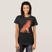 キツネ5と赤いキツネの森の動物の野生捕食動物 Tシャツ (正面フル)
