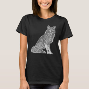 キツネ7と赤いキツネの森の動物の野生捕食動物 Tシャツ