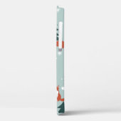 キツネ、もみの木、雪、手描き。船カラフル員 Case-Mate iPhoneケース (裏面 / 左)