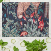 キツネ・イン・ザ・フォレスト、ウィリアム・モリス キッチンタオル (折り畳み)