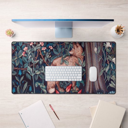 キツネ・イン・ザ・フォレスト、ウィリアム・モリス デスクマット (オフィス1)