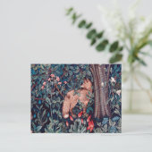 キツネ・イン・ザ・フォレスト、ウィリアム・モリス ポストカード (スタンド正面)