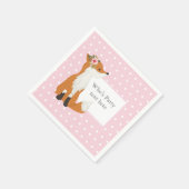 キツネ、ウッドランド、かわいい スタンダードカクテルナプキン (角)