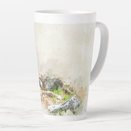 キツネ カフェラテマグ (右アングル)