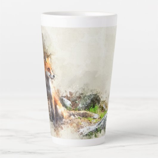 キツネ カフェラテマグ (正面)