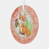 キツネ ガラスオーナメント (正面左)