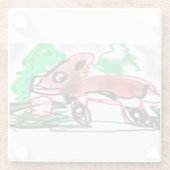 キツネ ガラスコースター (裏面)