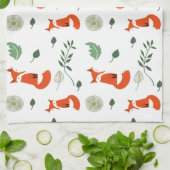 キツネ キッチンタオル (折り畳み)