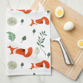 キツネ キッチンタオル (四つ折り)