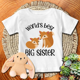 キツネ キツネ 世界で最高の姉 ベビーTシャツ