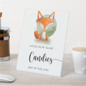 キツネ – キャンディの数を推測 台座サイン (インサイチュ)