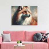 キツネ キャンバスプリント (インサイチュ (リビング))