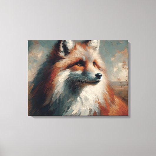 キツネ キャンバスプリント (正面)