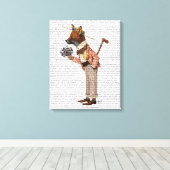 キツネ キャンバスプリント (インサイチュ (ウッドフロア))