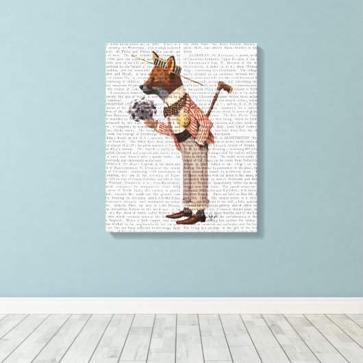 キツネ キャンバスプリント (インサイチュ (ウッドフロア))