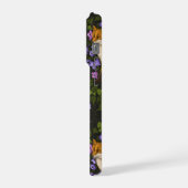 キツネ、キョウとツタ、緑、オレンジ、ビオール iPhoneケース (左側面)