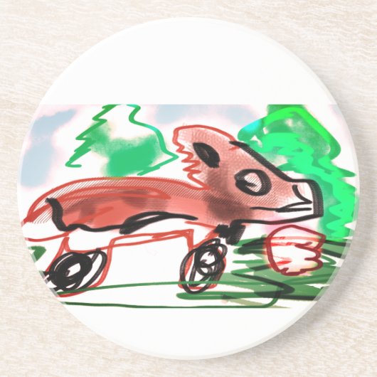 キツネ コースター (正面)