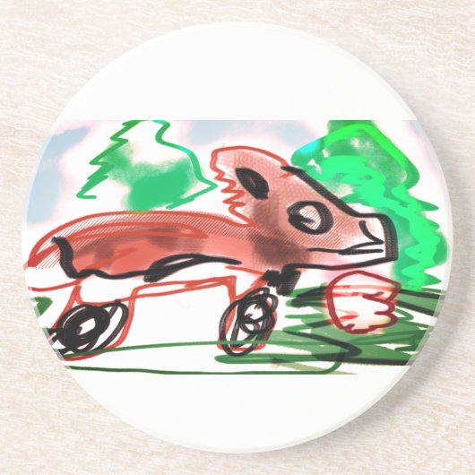 キツネ コースター (正面)