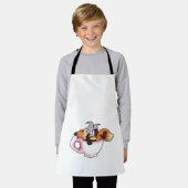 キツネ(コーヒーカップ) エプロン (着用した状態)