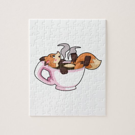 キツネ(コーヒーカップ) ジグソーパズル (縦)