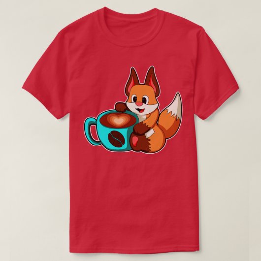キツネ(コーヒー入り) 1 Tシャツ (デザイン正面)