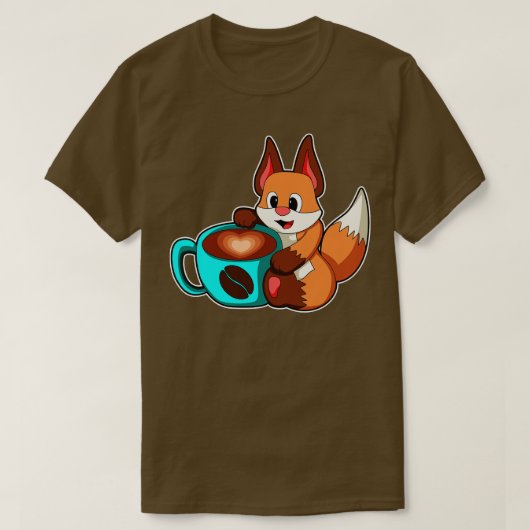 キツネ（コーヒー入り） 1 Tシャツ (デザイン正面)