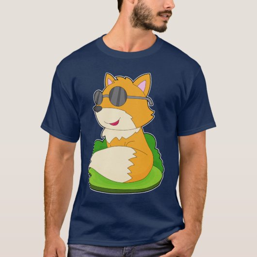 キツネ サングラス Tシャツ (正面)