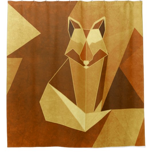 キツネ シャワーカーテン (正面)