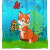 キツネ シャワーカーテン (正面)